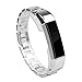 For Fitbit Alta Bands/Fitbit Alta hr, Wearlizer Metal Replacement Bands/Wristbands/Strap Assesories for Fitbit Alta Activity and Sleep Tracker, Decorate your Fitness Tracker Silver/Gold/RoseGold/Black