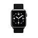 amBand Compatible for Apple Watch Sport Loop Band 38mm, Lightweight Breathable Nylon Replacement Band for Apple Watch Series 1, Series 2, Series 3, Sport, Edition-Dark Black