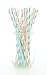 Boy/Girl Baby Shower Straws, Pink and Blue Paper Straws (50 Pack) - Twins or Unisex Straws, Barbershop Striped Straws, Baby Shower Party Favors