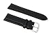 JP Leatherworks Mens Genuine Italian Leather Watchband Chronograph Style Black 18mm Watch Band