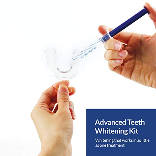 Premium Teeth Whitening Kit, LED Light, 35% Carbamide Peroxide, Safe & Natural At-Home System Without Pain or Sensitivity, Effectively Removes Stains for Whiter Teeth