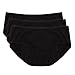 Hesta Rael Women's Organic Cotton Period Menstrual Sanitary Protective Underwear Panties / 3Pack (Large, 3 Black)