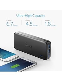 Anker - Cargador portátil Powercore Elite 20000, 20000 mAh, con 3 puertos de 6 A, doble entrada y 4 A de carga rápida