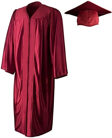 GraduationSource Graduation Cap & Gown (Shiny Fabric), 5 Colors Available