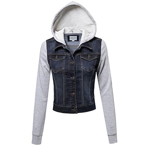 Denim Jacket Hoodie: Amazon.com
