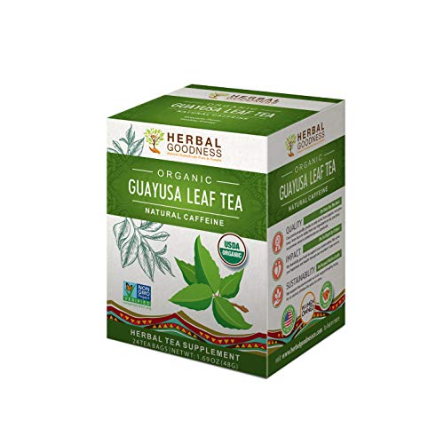 Guayusa Leaf Tea - Clean Energy - Natural Caffeine - Performance, Mental Clarity & Focus - Fat Burner - Coffee & Yerba Matte Alternative - Organic, Non GMO, Kosher, 24/2g Tea bags, Made in USA - Thumbnail 2