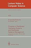 Image de Progress in Distributed Operating Systems and Distributed Systems Management: European Workshop, Berlin, FRG, April 18/19, 1989, Proceedings (Lecture