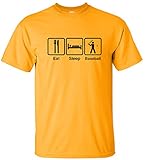 EatSleepTee Men's Eat Sleep Baseball T-Shirt
