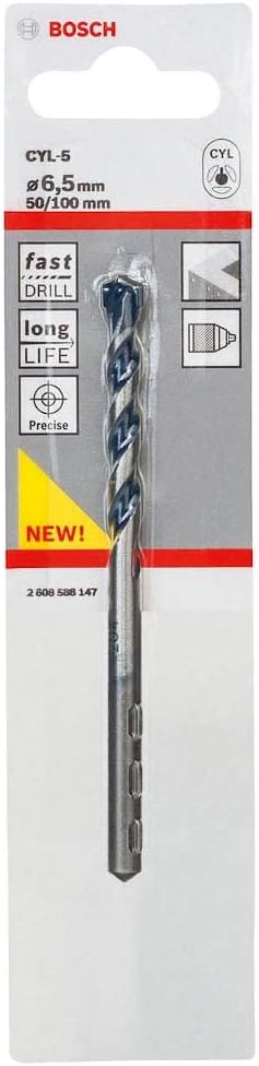 Bosch CYL-5 Concrete Drill Bit 6.5 x 100 mm for Impact Drills