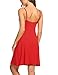 Hotouch Sleepwear Womens Chemise Nightgown Lace Soft Lounge Sling Dress Red M