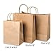 GSSUSA Kraft Paper Bags 8x4.25x10& 10x5x13& 16x6x12 50 Pcs Each, Gift Bags, Kraft Bags,Shopping Bags with Handles,Craft Bags, Merchandise Bags, 100% Recyclable Paper