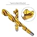 Titanium Twist Drill Bit Set, 14PCS Meterk Rotary Hammer Drill Bit Kit, Titanium Coated High Speed Steel Hardness HRC64-66, for Concrete, Tile, Brick, Plastic, Wood, Metal etc