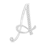 SENFAI 26 Single Initial Alphabet Letters Personalized Charms Brooch Pin