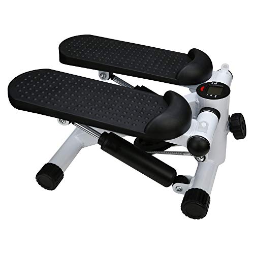 Iuhan Health Fitness Mini Stepper with Band, Household Gym Hydraulic Mute Stepper Multi-Function Pedal Indoor Sports Stepper Legs