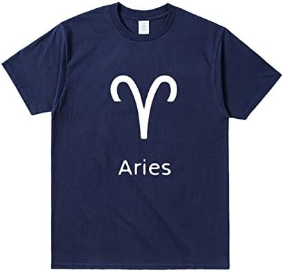 AGHH Aries T Shirts For Men L Navy