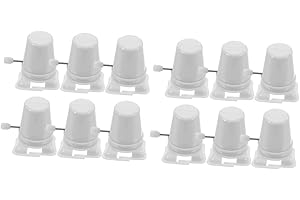 SAFIGLE Robot Clockwork Movement, 12 Pcs White Plastic Mini Toys for Crafting, DIY Projects, Christmas Decor