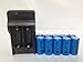 ON THE WAY®8PCS 3.7V 880mAh CR123A 16340 Rechargeable Battery+Dual Wall Charger Set