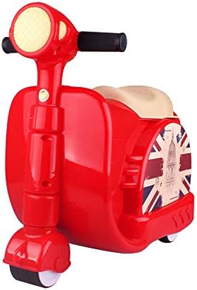BABYLUGGAGE Children Travel Locker Handbag,Hardside Rolling Luggage Suitcase Can Sit to Ride,Carry-On Luggage Bag,16-inch Boy Girl Baby Creative Toy Box Child Gift,Red
