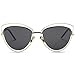 SojoS Women's Double Wire Double Rimmed UV400 Cat Eye Sunglasses SJ1047 With Gold Frame/Grey Lens