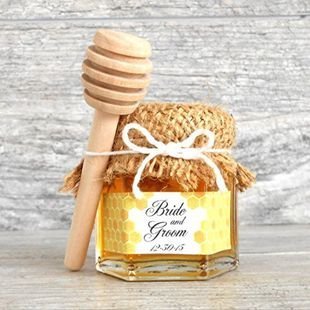 24 Pack Mini Wood Honey Dipper Sticks 3 Inch Server for Honey Jar Dispense Drizzle Honey and Wedding Party Favors-by Blinyang - Thumbnail 4