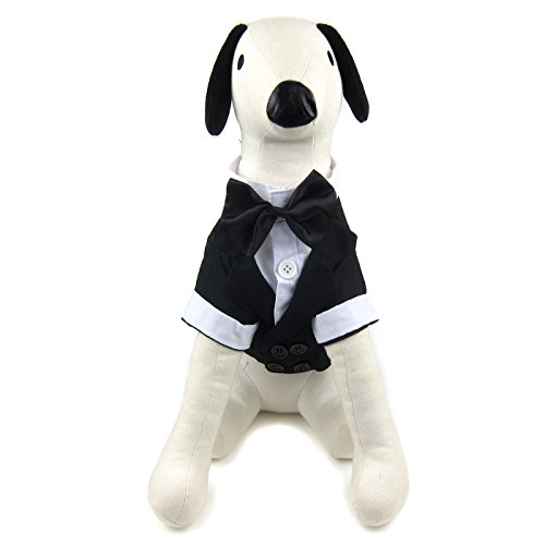 Alfie Pet by Petoga Couture - William Formal Tuxedo with Black Bow Tie
