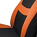 FH Group Automotive Car Seat Covers Breezy Flat Foam Padding Cloth Full Set Orange Seat Covers, Airbag and Split Rear Universal Fit Interior Accessories for Cars Trucks and SUV with Car Accessories