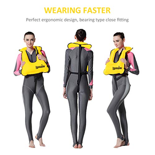 Inflatable Snorkeling Vest Adult Snorkel Vests Free Diving Safety
