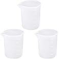 3 PCS Silicone Measuring Cups, 100ml Silicone Cups for Resin Non-Stick Mixing Cups Resin Measuring Cups Tool with Precise Scale for Resin DIY Craft