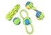Petony Dog Toys, Interactive Chewing Rope Ball Toys Set for Small Puppies and Medium Dogs Pack of 8,with a Cute Pet Slipper