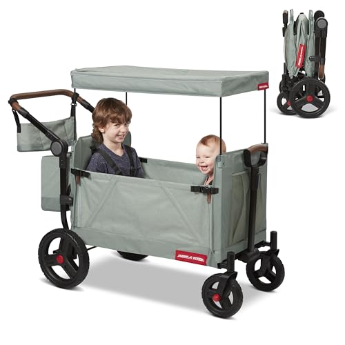 Radio Flyer Atlas Stroll 'N Wagon, Sage Green, for Ages 1+, 3-in-1 Push or Pull…