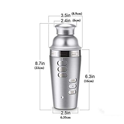 JJZXD Cocktailherstellung Set, Cocktail Shaker Set 750ml Edelstahl Barwerkzeugsatz Bartender Kit, Sieb, Cocktaillöffel – Bild 5