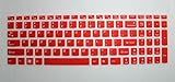 Semi-Red High Quality Ultra Thin Silicone Gel Keyboard Protector Skin Cover for Lenovo IdeaPad Z50, Y50, Y500, Y510P, Essential G50, G500, G500s, G505, G505s, G510, G570, G575, G770, G580, G585, Y70, G710, G700, G780, Flex 15, Flex 2 Series 15.6-Inch Laptop (if your 