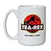Artisan Owl Tea Finds A Way Funny Mug – 15oz Ceramic Dinosaur Jurassic Park Dino Coffee Cup Gift for Adults