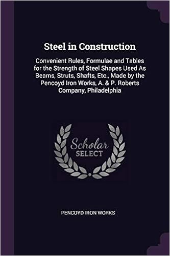 Steel in Construction: Convenient Rules, Formulae and Tables for the Strength of Steel Shapes Used as Beams, Struts, Shafts, Etc., Made by the Pencoyd Iron Works, A. & P. Roberts Company, Philadelphia