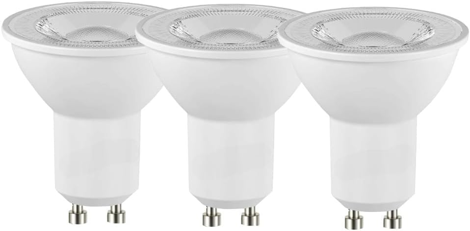 Inspired Essentials GU10 Bulb, Daylight 6500K, 3.6w 50W Equivalent, 3.6W Light Bulbs, 345 Lumen, Non-Dimmable, Pack of 3 [Energy Class E]