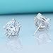Tabwing 925 Sterling Silver imitation Diamond Crystal Inlaid Cat Stud Earrings (White)