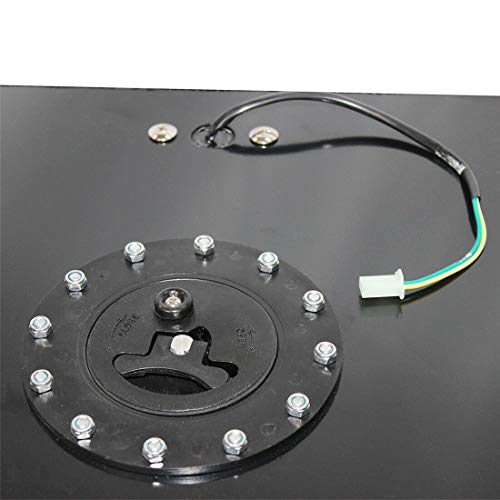 10 Gallon Black Aluminum Fuel Cell Tank & Fuel Hose Sender & Fuel Line kit 6 AN