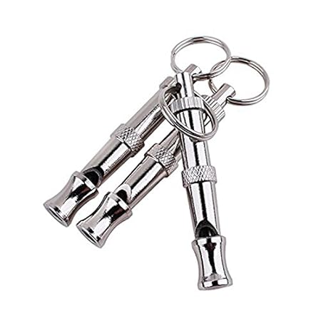 XIAXIANG Stainless Steel Dog Puppy Whistle Portable Ultrasonic Adjustable Sound Key Training