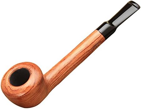 Rosewood Tobacco Pipe Canadian Plus Long Handle Wax Noodles Tobacco Pipe 3mm Metal Filter Men's Smoking Pipe,A