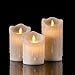 AIR ZUKER Flameless Candles LED Candles Tear Wave Shaped Candles Battery Operated Candles Pillar LED Candle with Timer and 10-Key Remote, Height 4