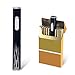 JOUGE Usb Mini Lighters Rechargeable Eletric Cigarette Lighter Flameless Windproof Lightweight Coil Slim Lighter (Black Flame)