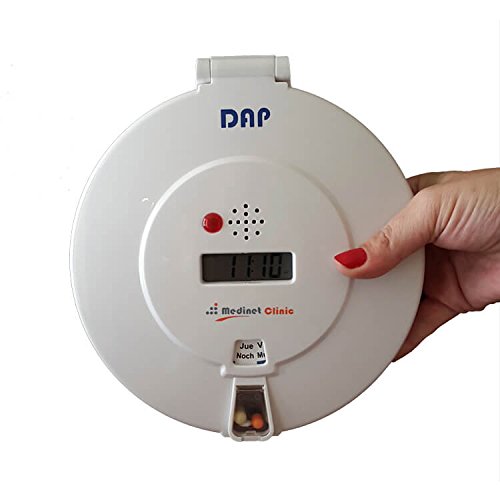Automatic pill dispenser with security key and alarm, the electronic