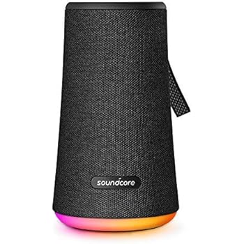 Soundcore Flare+ Portable 360° Bluetooth Speaker by Anker, Huge 360° Sound, IPX7 Waterproof, Bigger Bass, Ambient LED Light, 20-Hour Playtime, 4 Drivers with 2 Passive Radiators, Speaker for Parties