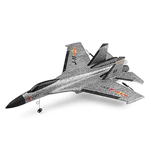Hisoul WLtoys A100 SU-27 RTF Glider 2.4G 3CH Built-in Six-axis Gyroscope RC Airplane for Beginners to Fly (Gray)