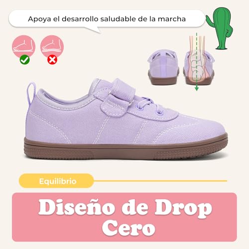 SAGUARO Barefoot Girls' Friendly Sports Shoes with Wide Toe and Zero Drop Sole, Gr.25-35