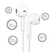 Headphones, 4Pack Quality Earbuds Earphones with Microphone and Volume Control, Compatible with 6s Plus/6s/6/SE/5s/5c/5 Samsung Galaxy and More Android Smartphones 3.5mm Headphones White (4 Pack)thumb 3
