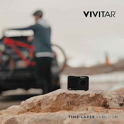 Vivitar EIS 4K 30FPS 12MP Action Camera Bundle, Waterproof Body Camera 30M, Waterproof Case, Wi