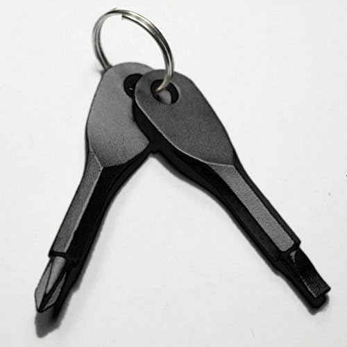 Warmtong 2 PCS Multifunctional Pocket Mini Tool Screwdriver Set with Key Ring EDC Portable Outdoor Device
