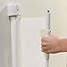 Ivation Retractable safety Gate - Indoor & Outdoor Mesh with Timed Locking System & Push-Button Release - Use in Doorway or Stairway for Baby, Kids, Toddlers & Pets, Fits opening up to 47