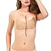 WmcyWell Women Sexy Invisible Backless Bra Lace Strapless Adhesive Push Up Bra L,Beige